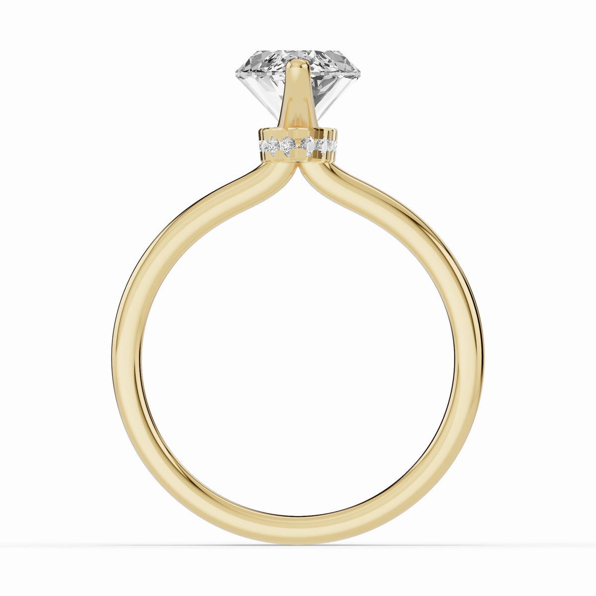 Marquise Tiara Glow Solitaire Ring ABER-102-MQ-LGD-1  - Abtin & Co.