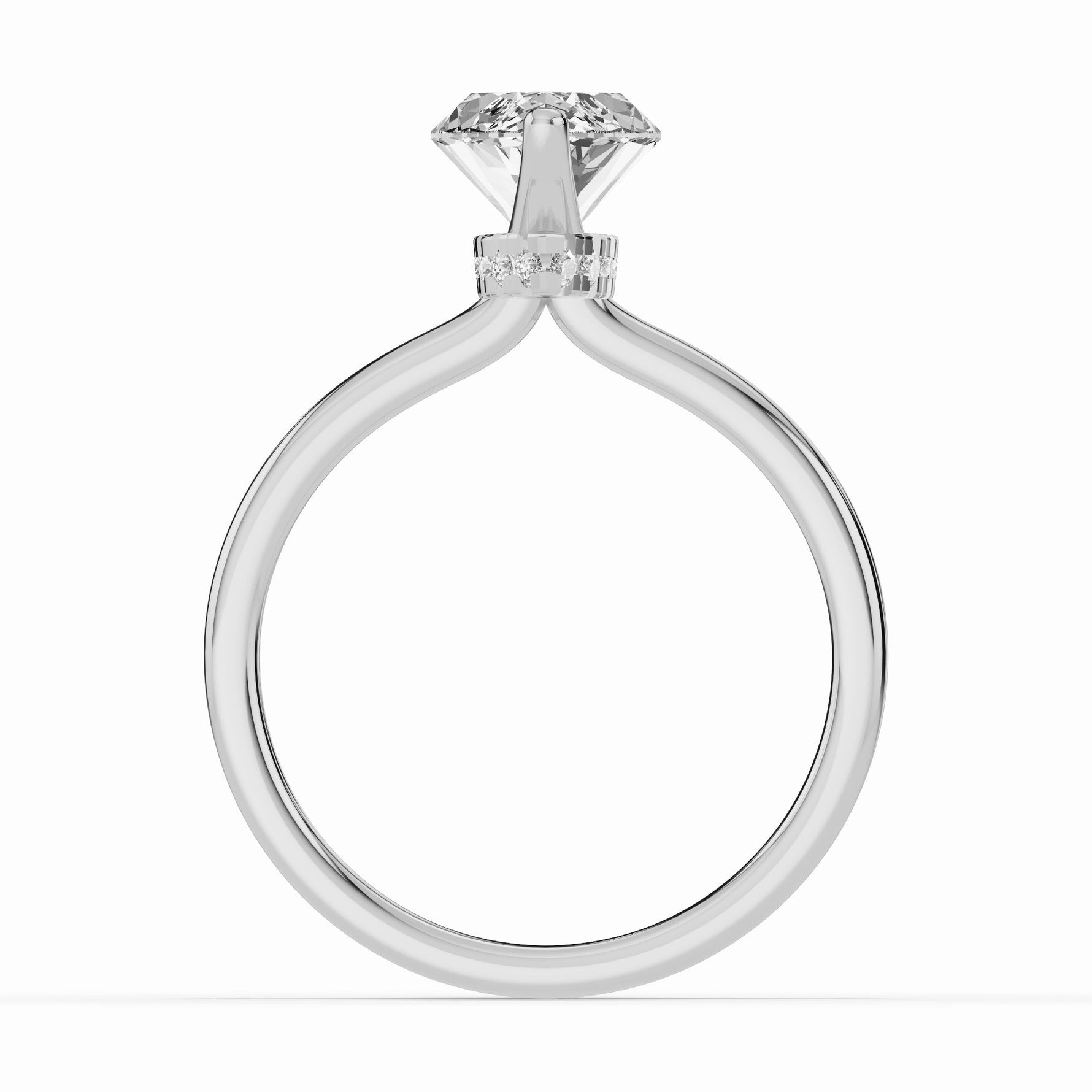 Marquise Tiara Glow Solitaire Ring ABER-102-MQ-LGD-6  - Abtin & Co.