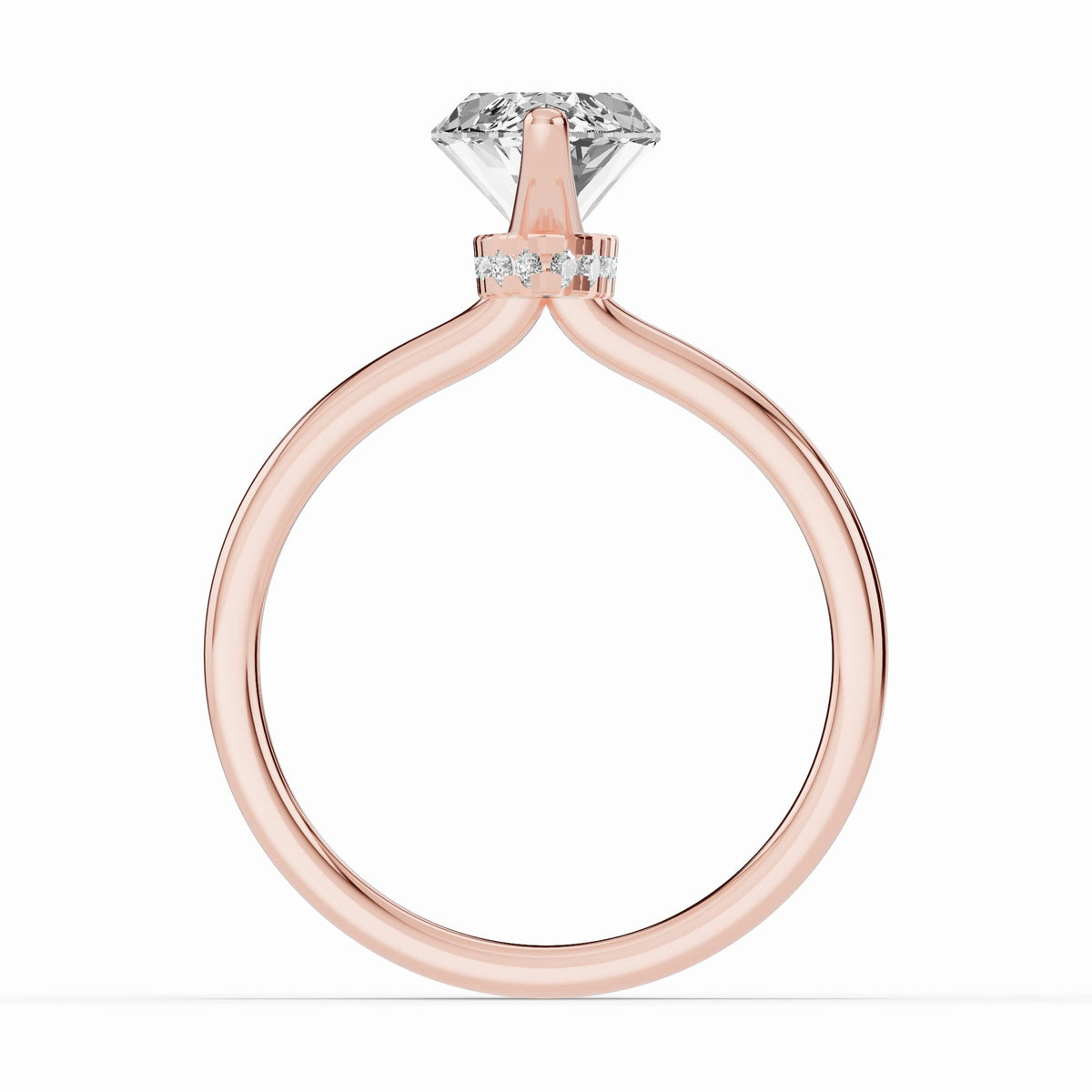 Marquise Tiara Glow Solitaire Ring ABER-102-MQ-LGD-11  - Abtin & Co.
