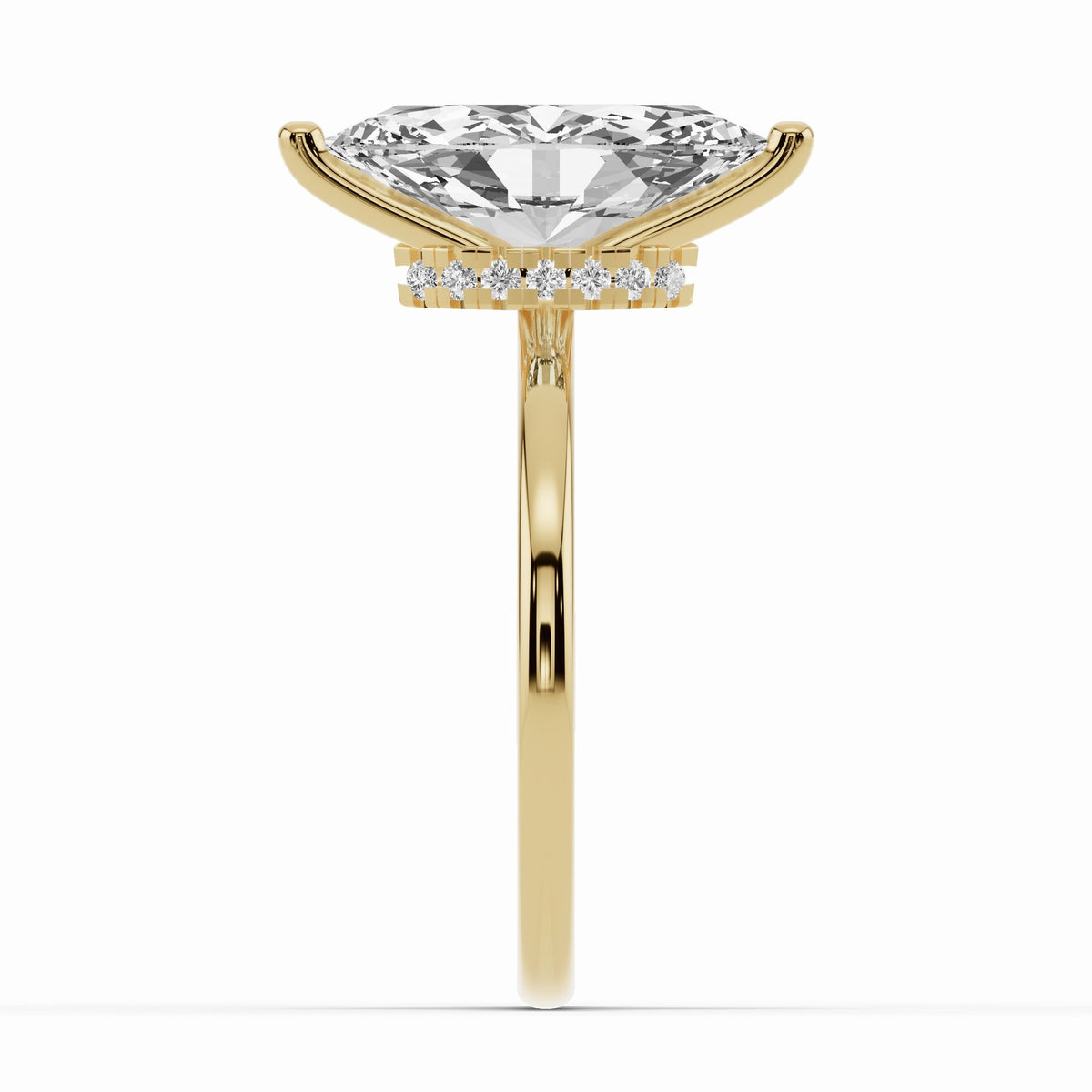 Marquise Tiara Glow Solitaire Ring ABER-102-MQ-LGD-1  - Abtin & Co.