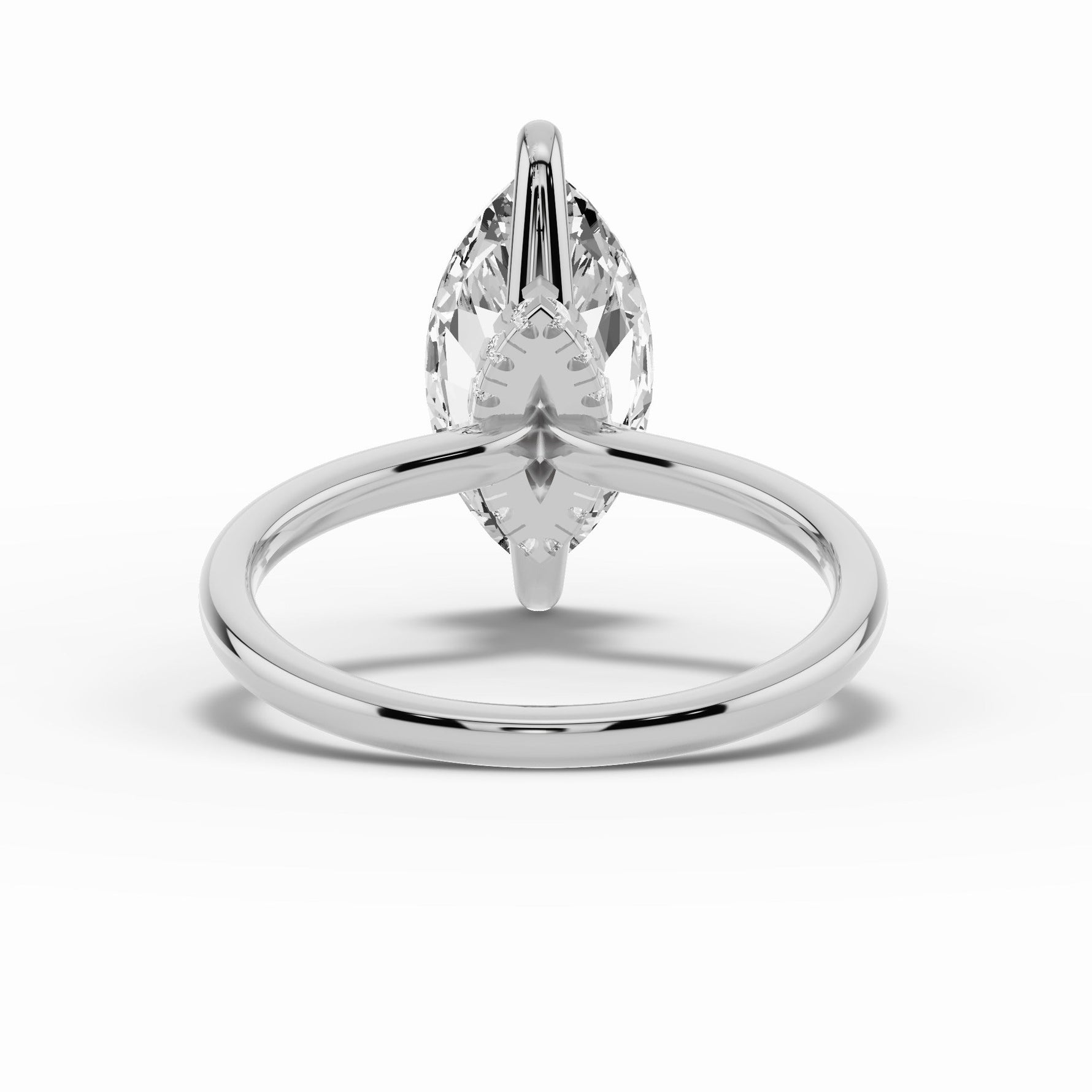 Marquise Tiara Glow Solitaire Ring ABER-102-MQ-LGD-6  - Abtin & Co.