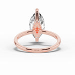 Marquise Tiara Glow Solitaire Ring ABER-102-MQ-LGD-11  - Abtin & Co.