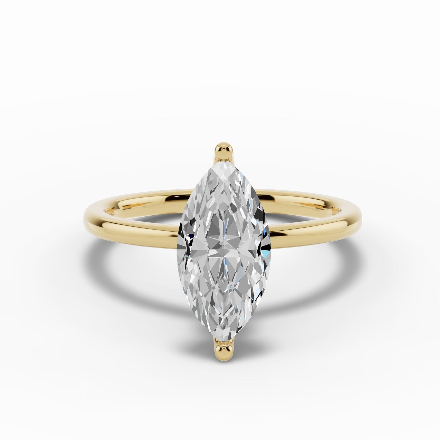 Marquise Tiara Glow Solitaire Ring ABER-102-MQ-LGD-1  - Abtin & Co.