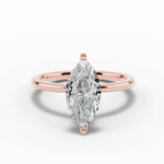 Marquise Tiara Glow Solitaire Ring ABER-102-MQ-LGD-11  - Abtin & Co.