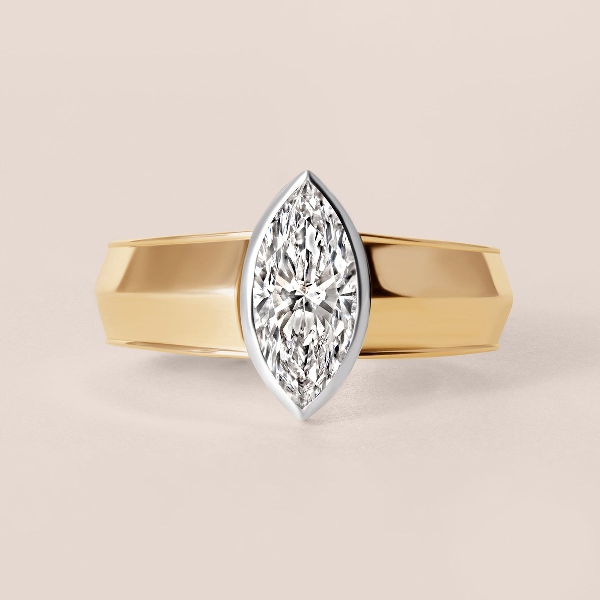 Marquise Valen Engagement Ring Ring ABER-126-MQ-LGD-1  - Abtin & Co.