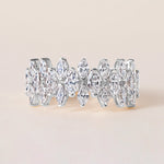 Marquise Vista Double Row Band Ring ABB-727.2-LGD-3  - Abtin & Co.