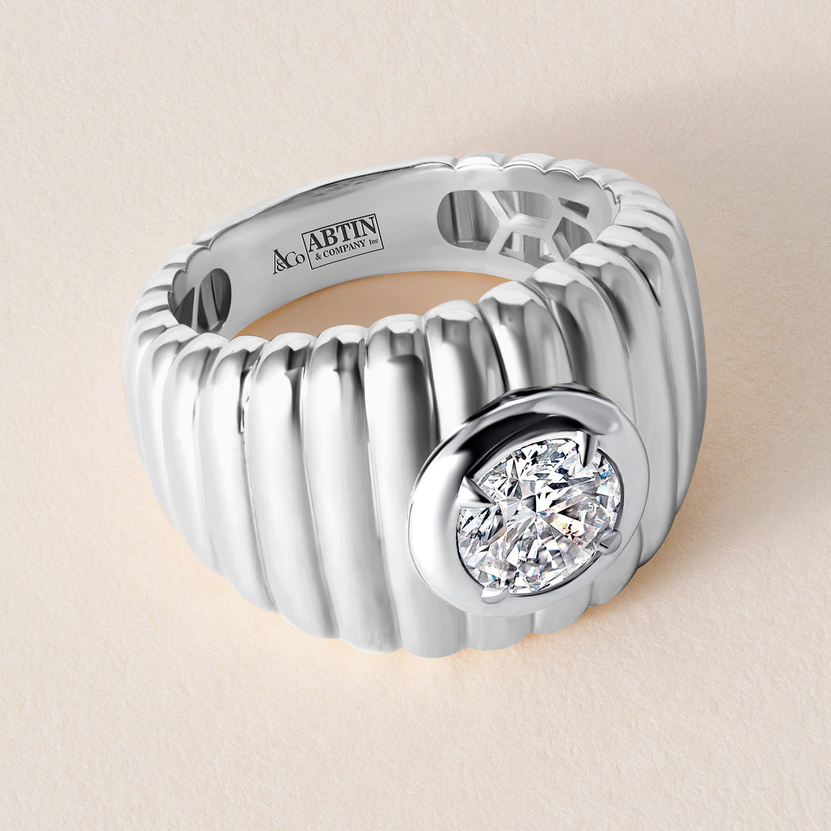 Monarch Dome Ring Ring ABB-728-LGD-3  - Abtin & Co.