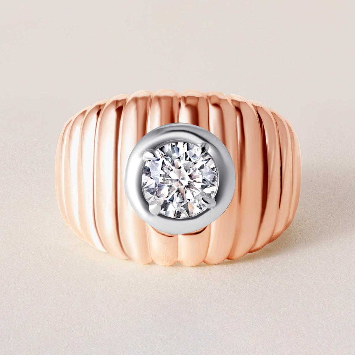 Monarch Dome Ring Ring ABB-728-LGD-2  - Abtin & Co.