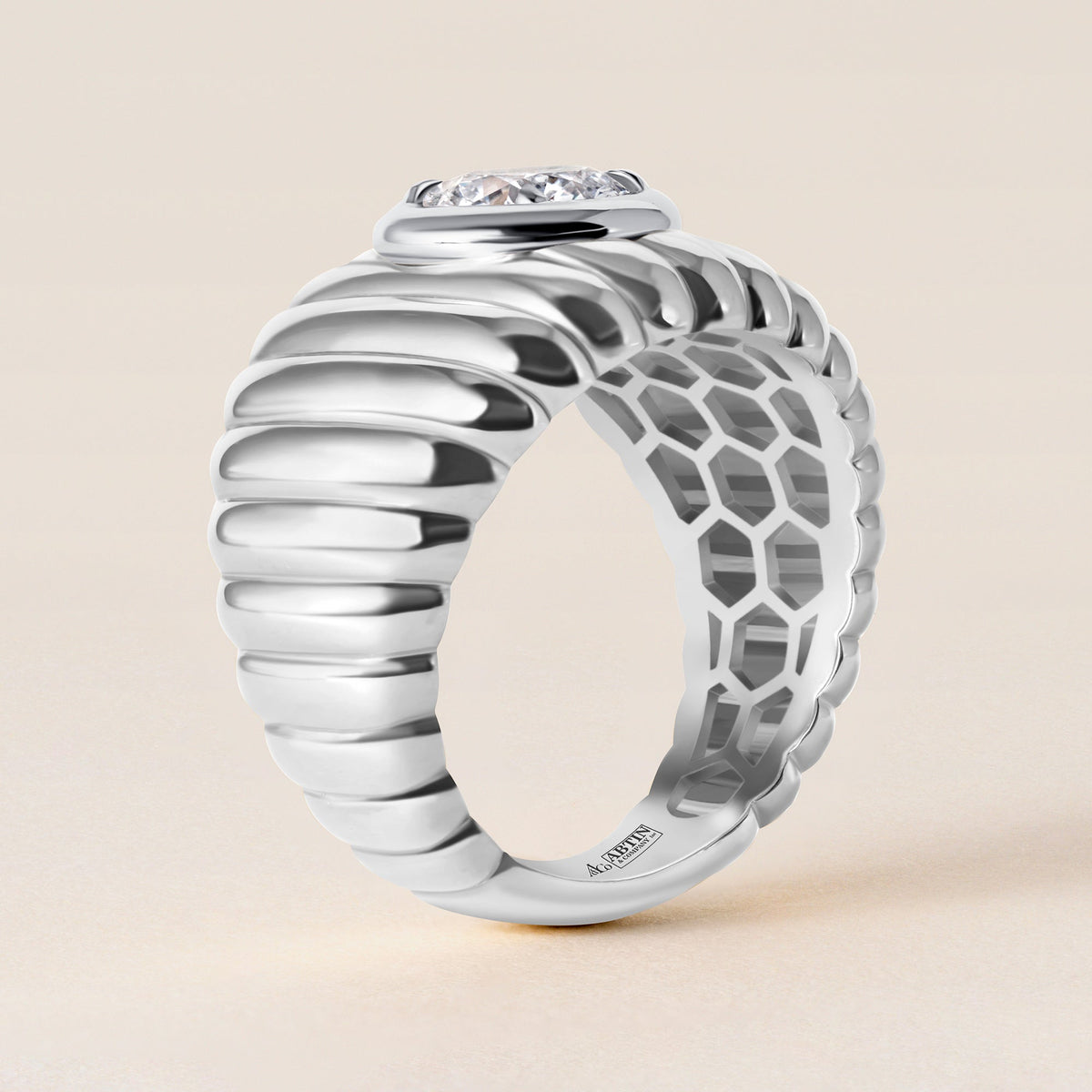 Monarch Dome Ring Ring ABB-728-LGD-3  - Abtin & Co.