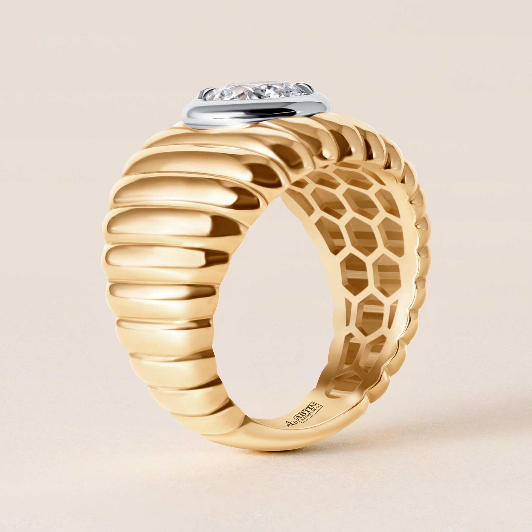 Monarch Dome Ring Ring ABB-728-LGD-1  - Abtin & Co.
