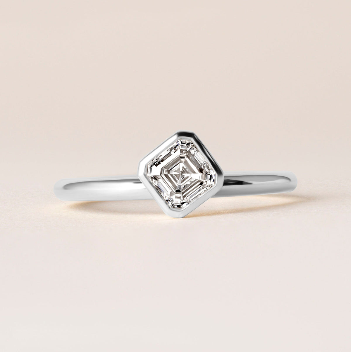 Offset Asscher Lux Ring Ring ABB-710.3-AS-D-2  - Abtin & Co.