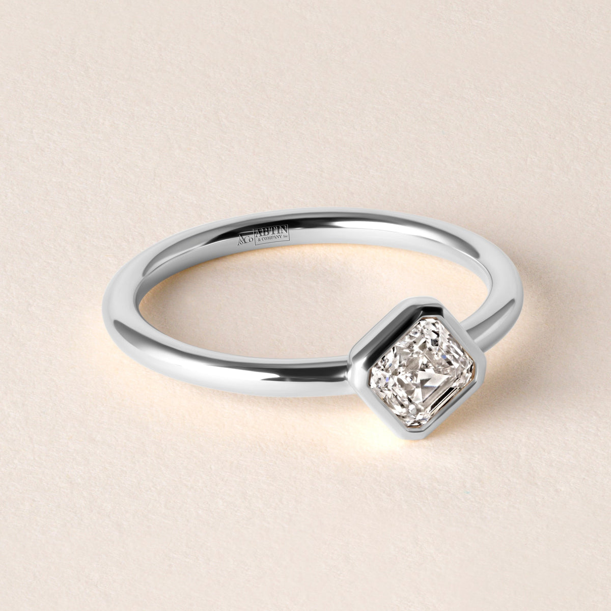 Offset Asscher Lux Ring Ring ABB-710.3-AS-D-2  - Abtin & Co.