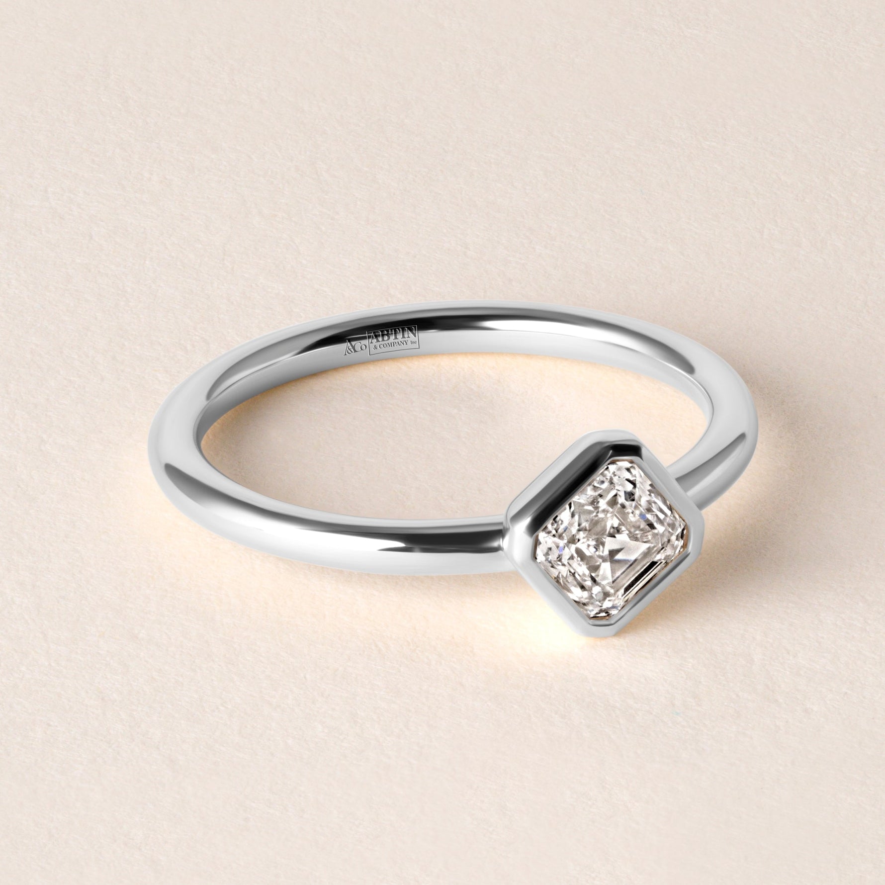 Offset Asscher Lux Ring Ring ABB-710.3-AS-D-2  - Abtin & Co.