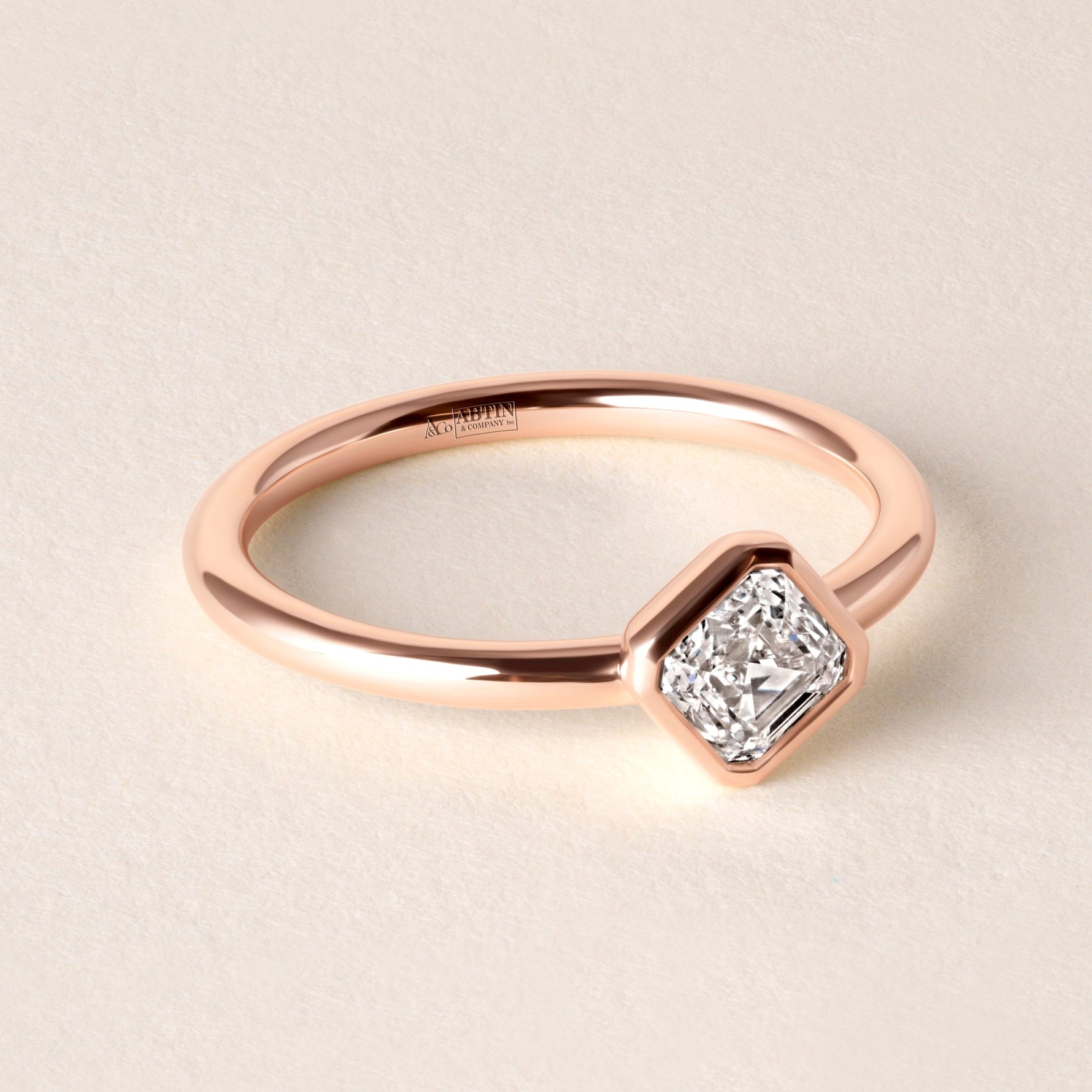 Offset Asscher Lux Ring Ring ABB-710.3-AS-D-3  - Abtin & Co.