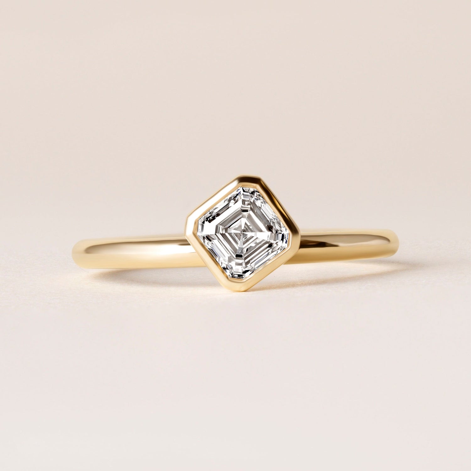 Offset Asscher Lux Ring Ring ABB-710.3-AS-D-3  - Abtin & Co.