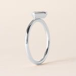 Offset Emerald Cut Lux Ring Ring   - Abtin & Co.