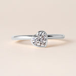 Offset Heart Lux Ring Ring ABB-710.3-HT-D-3  - Abtin & Co.