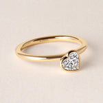 Offset Heart Lux Ring Ring ABB-710.3-HT-D-5  - Abtin & Co.