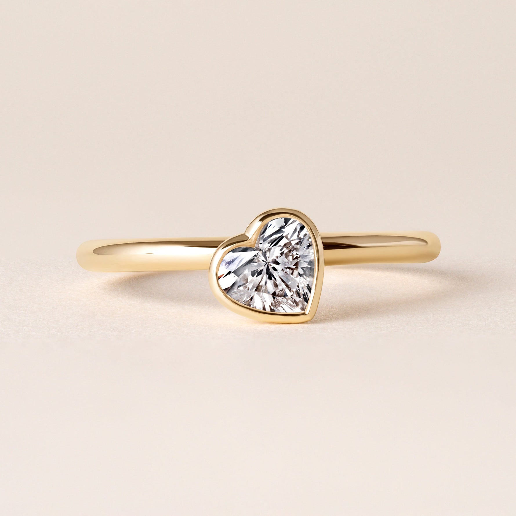 Offset Heart Lux Ring Ring ABB-710.3-HT-D-1  - Abtin & Co.
