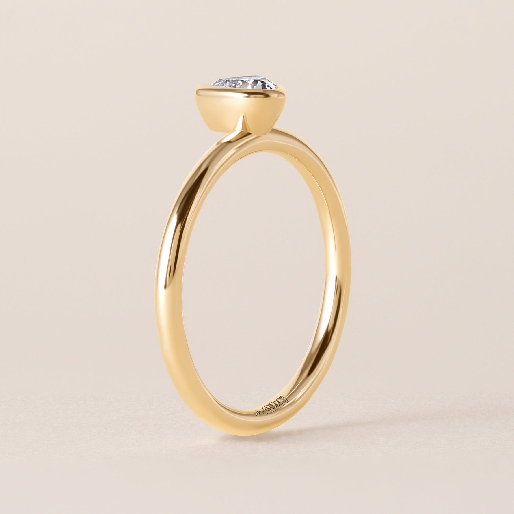 Offset Heart Lux Ring Ring ABB-710.3-HT-D-5  - Abtin & Co.