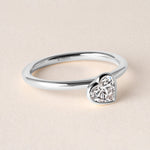 Offset Heart Lux Ring Ring ABB-710.3-HT-D-5  - Abtin & Co.