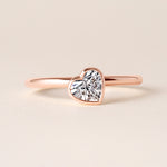 Offset Heart Lux Ring Ring ABB-710.3-HT-D-5  - Abtin & Co.