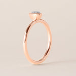 Offset Heart Lux Ring Ring ABB-710.3-HT-D-5  - Abtin & Co.