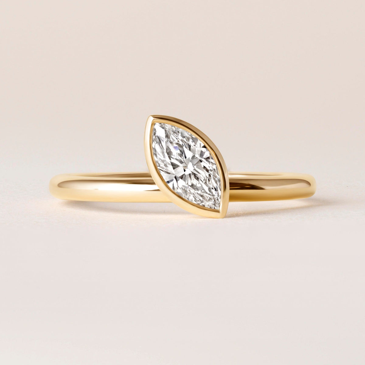Offset Marquise Lux Ring Ring ABB-710.3-MQ-D-1  - Abtin & Co.