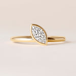 Offset Marquise Lux Ring Ring ABB-710.3-MQ-D-1  - Abtin & Co.