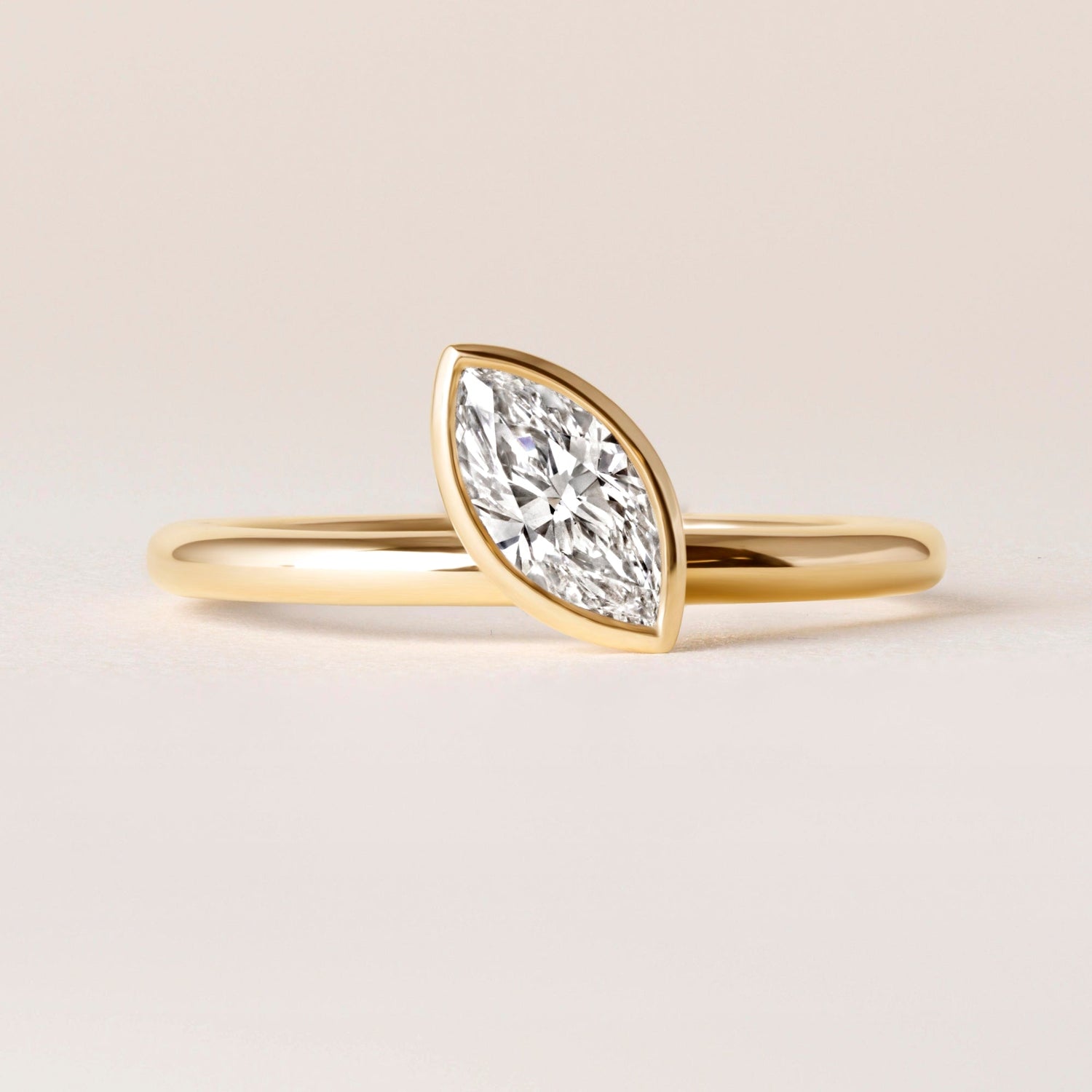 Offset Marquise Lux Ring Ring ABB-710.3-MQ-D-1  - Abtin & Co.