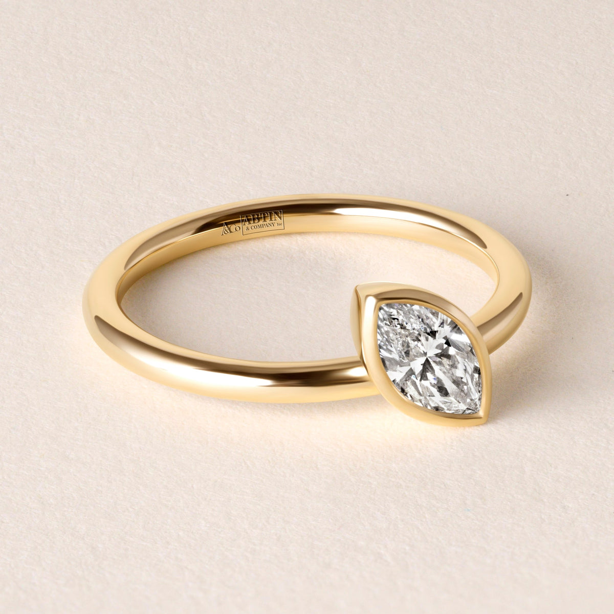Offset Marquise Lux Ring Ring ABB-710.3-MQ-D-1  - Abtin & Co.