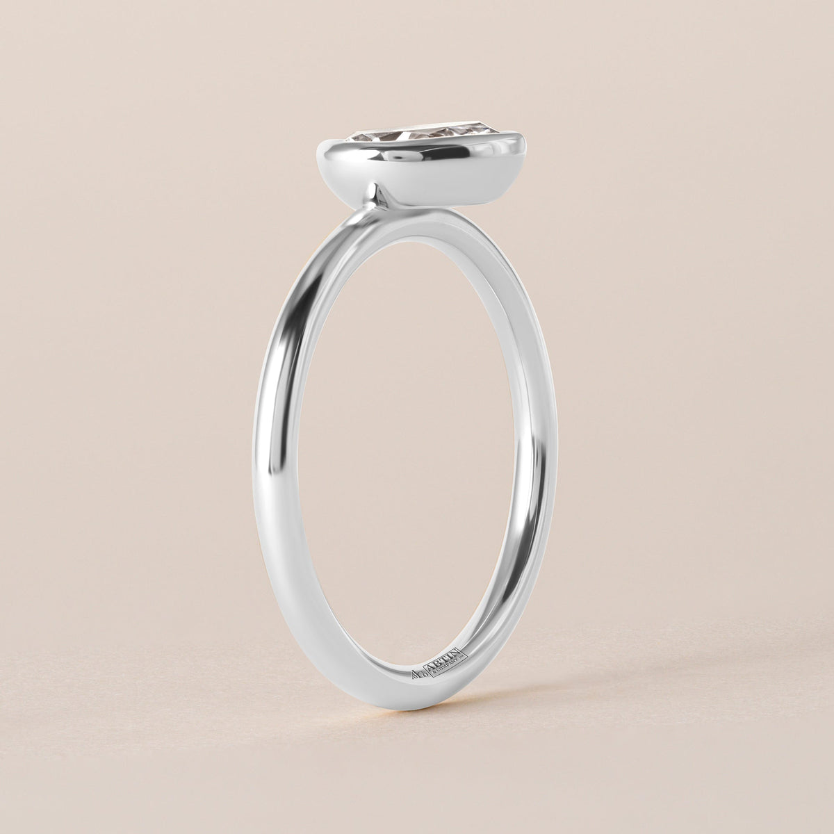 Offset Pear Lux Ring Ring ABB-710.3-PR-D-3  - Abtin & Co.