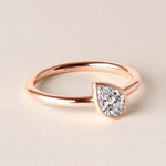 Offset Pear Lux Ring Ring ABB-710.3-PR-D-5  - Abtin & Co.
