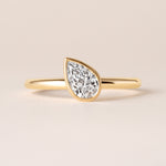 Offset Pear Lux Ring Ring ABB-710.3-PR-D-1  - Abtin & Co.