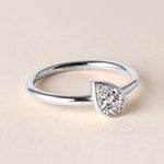 Offset Pear Lux Ring Ring ABB-710.3-PR-D-3  - Abtin & Co.