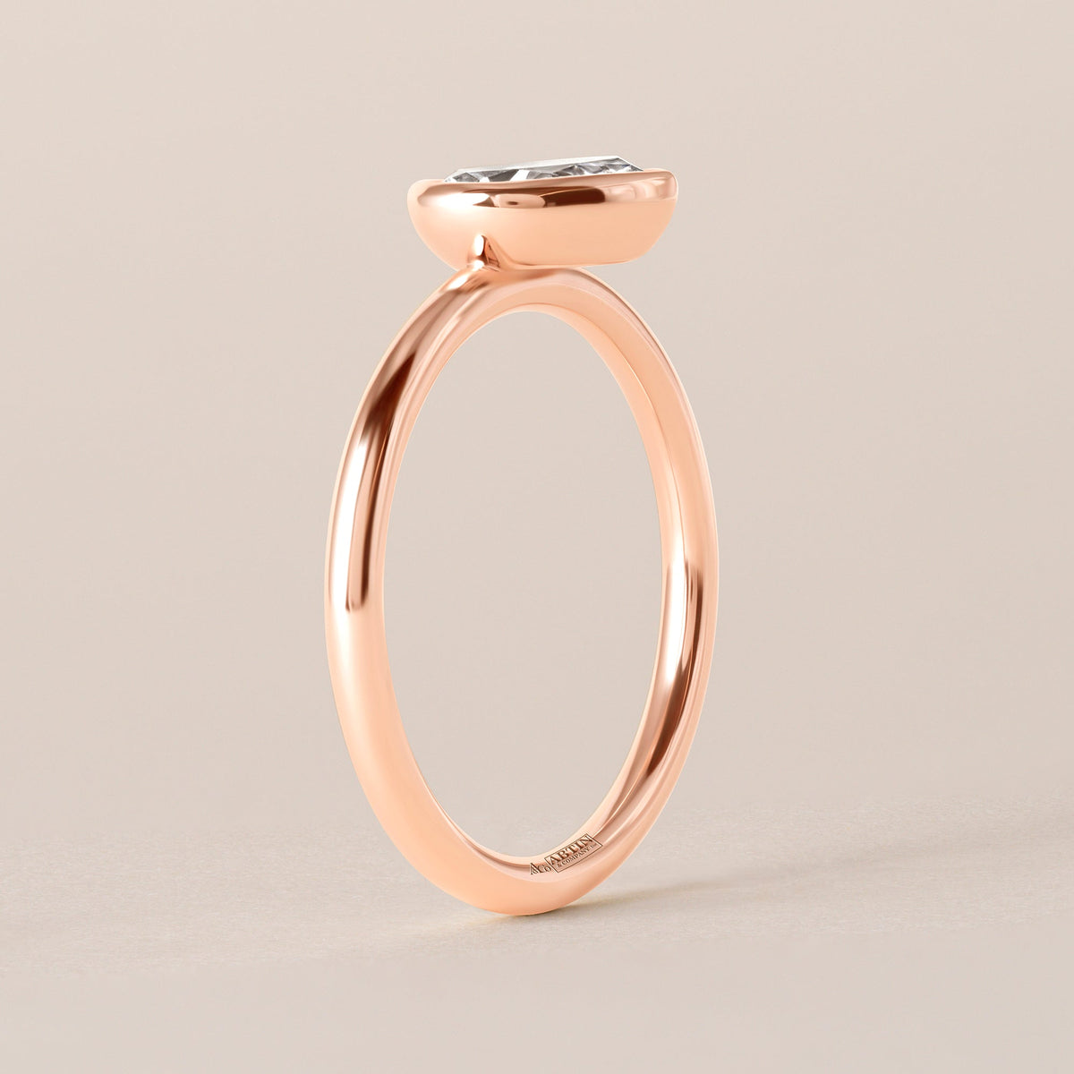 Offset Pear Lux Ring Ring ABB-710.3-PR-D-5  - Abtin & Co.