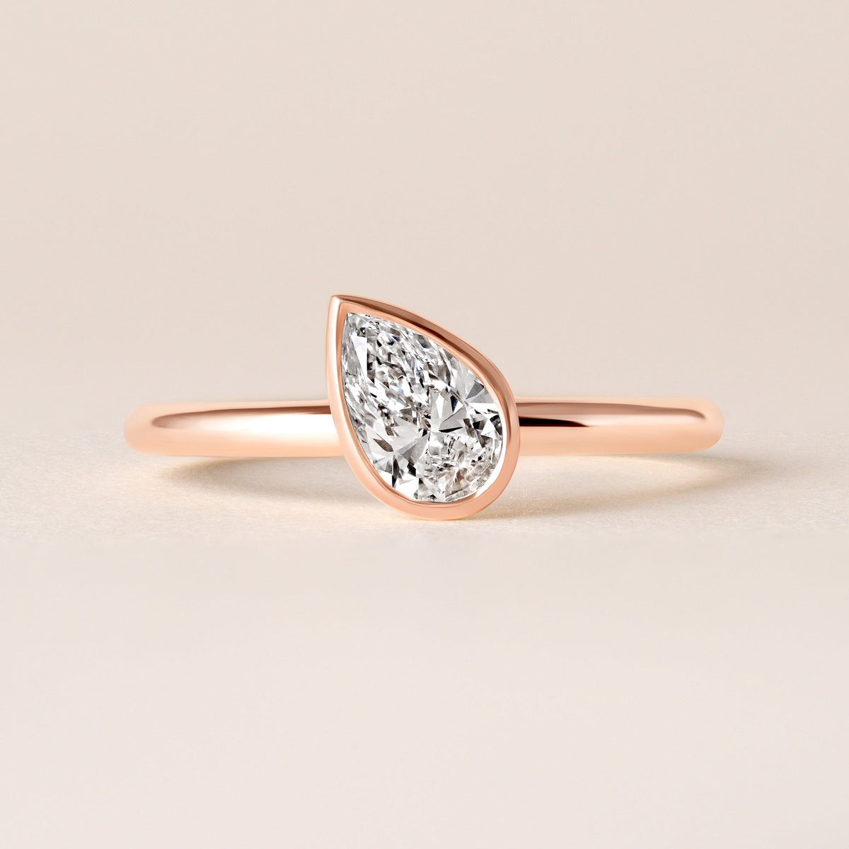 Offset Pear Lux Ring Ring ABB-710.3-PR-D-5  - Abtin & Co.
