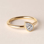 Offset Pear Lux Ring Ring ABB-710.3-PR-D-1  - Abtin & Co.