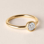 Offset Round Luxe Ring Ring ABB-710.3-RD-D-1  - Abtin & Co.