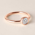 Offset Round Luxe Ring Ring ABB-710.3-RD-D-5  - Abtin & Co.