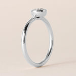 Offset Round Luxe Ring Ring ABB-710.3-RD-D-3  - Abtin & Co.