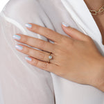 Offset Round Luxe Ring Ring ABB-710.3-RD-D-1  - Abtin & Co.