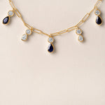 Ondina Blue Sapphire Necklace Necklace ABN-180-BSD-1  - Abtin & Co.