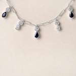 Ondina Blue Sapphire Necklace Necklace ABN-180-BSD-3  - Abtin & Co.