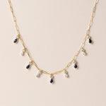 Ondina Blue Sapphire Necklace Necklace ABN-180-BSD-1  - Abtin & Co.