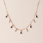 Ondina Blue Sapphire Necklace Necklace ABN-180-BSD-5  - Abtin & Co.