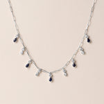Ondina Blue Sapphire Necklace Necklace ABN-180-BSD-3  - Abtin & Co.
