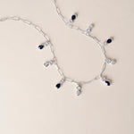 Ondina Blue Sapphire Necklace Necklace ABN-180-BSD-3  - Abtin & Co.