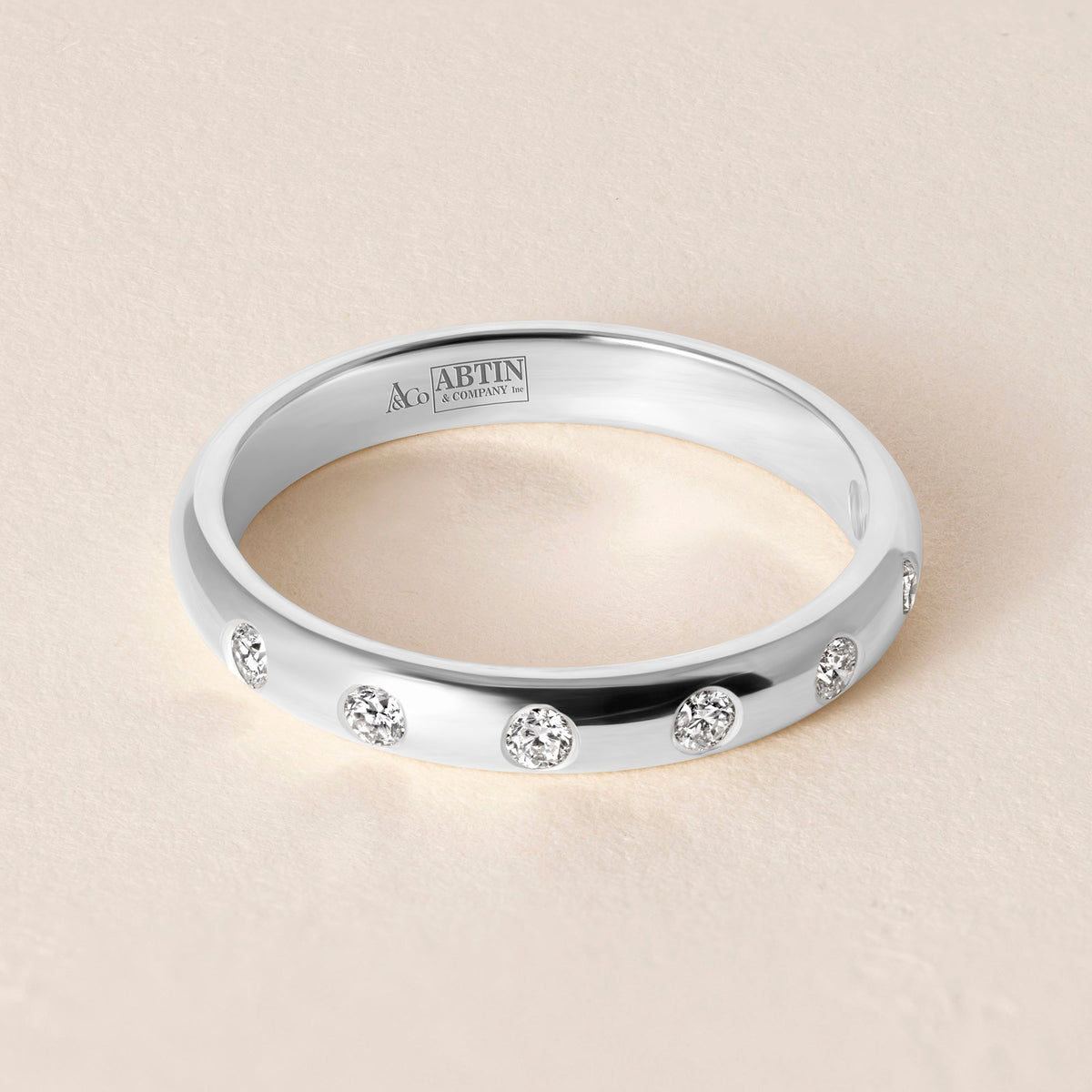 ORBIT DOT Band Ring ABB-738.3Y-D-6  - Abtin & Co.
