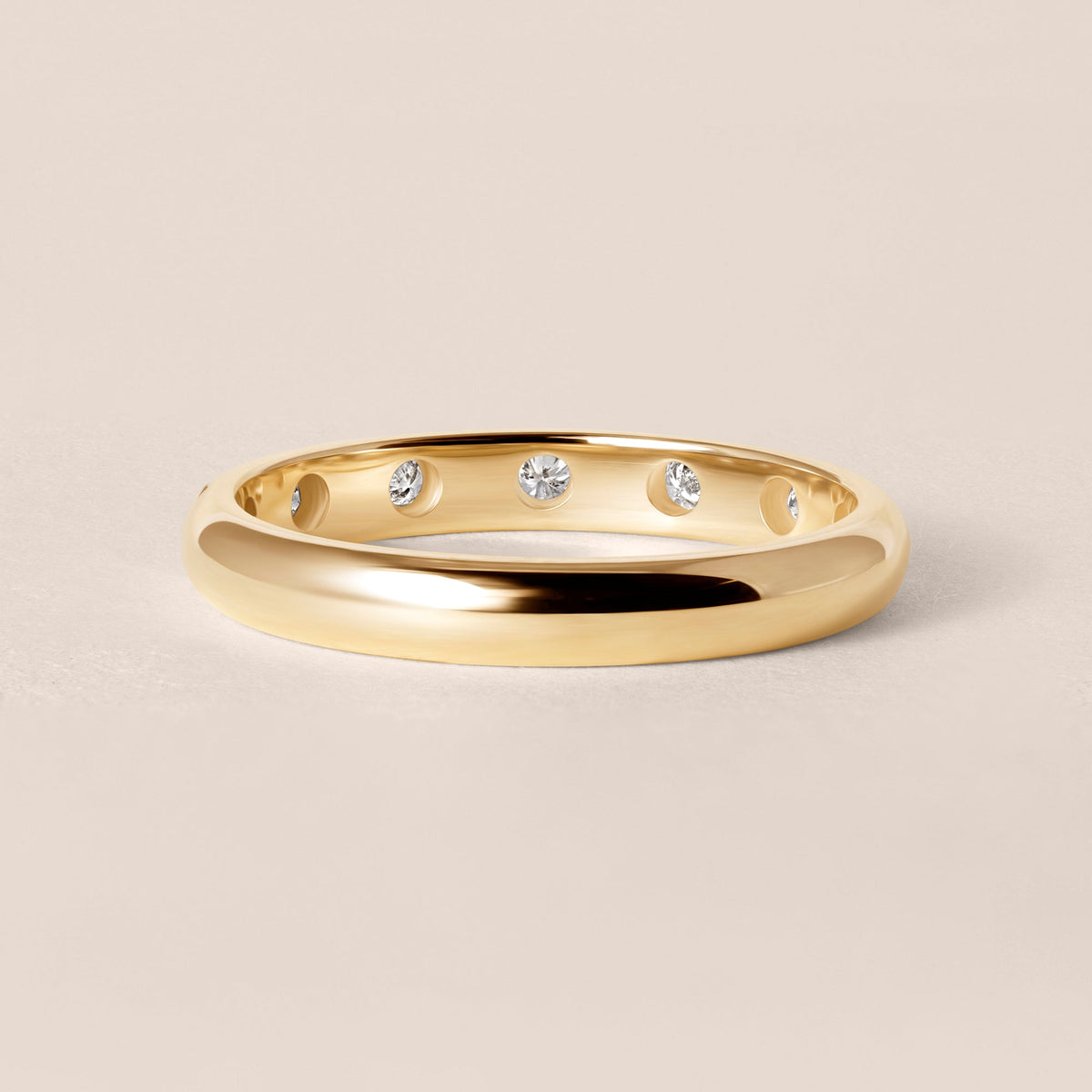 ORBIT DOT Band Ring ABB-738.3Y-D-1  - Abtin & Co.